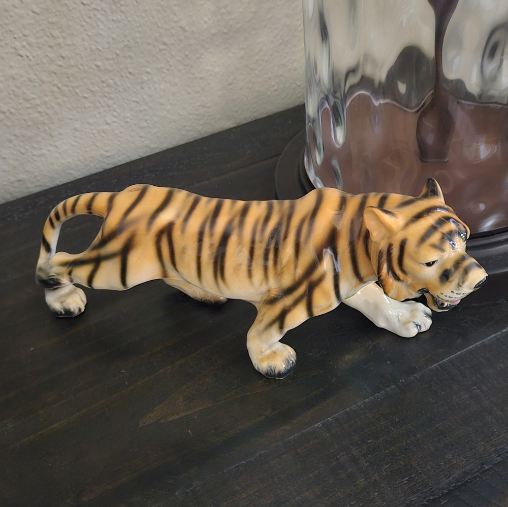 Mid Century Modern Ceramic Tiger Figurine